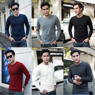  Áo giữ nhiệt nam cổ tròn công nghệ HEATTECH Nhật Bản Áo thun nam dài tay giữ ấm co giãn 4 chiều 