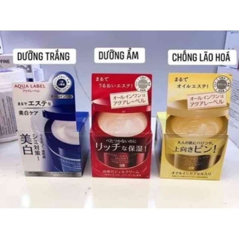 Ken dưỡng trắng da 5 in 1 shiseido aqualabel 90gr( đủ bill)