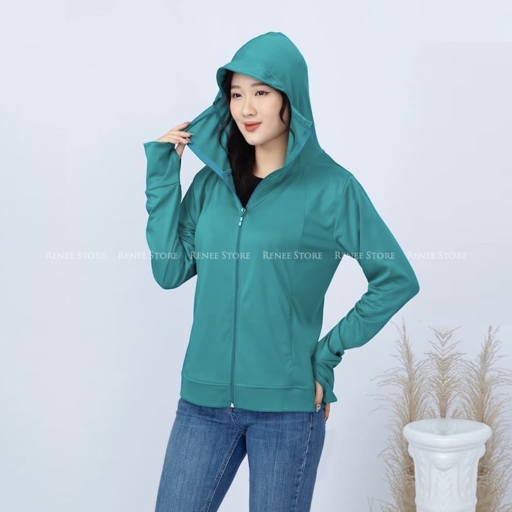 Áo chống nắng nữ 1 lớp thông hơi hạt xoàn