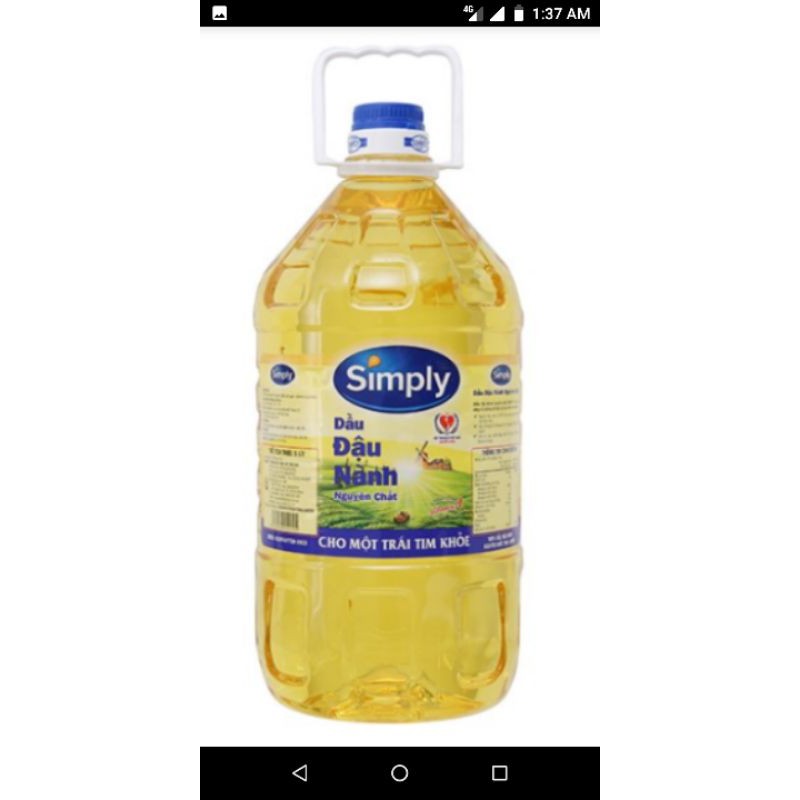 Dầu Đậu Nành Simply (5L / Chai)
