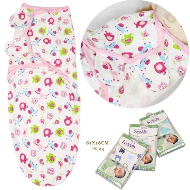 ủ  kén cotton SwaddleMe - Chăn ủ sơ sinh chống giật mình hàng cao cấp, ủ kén cho bé sơ sinh