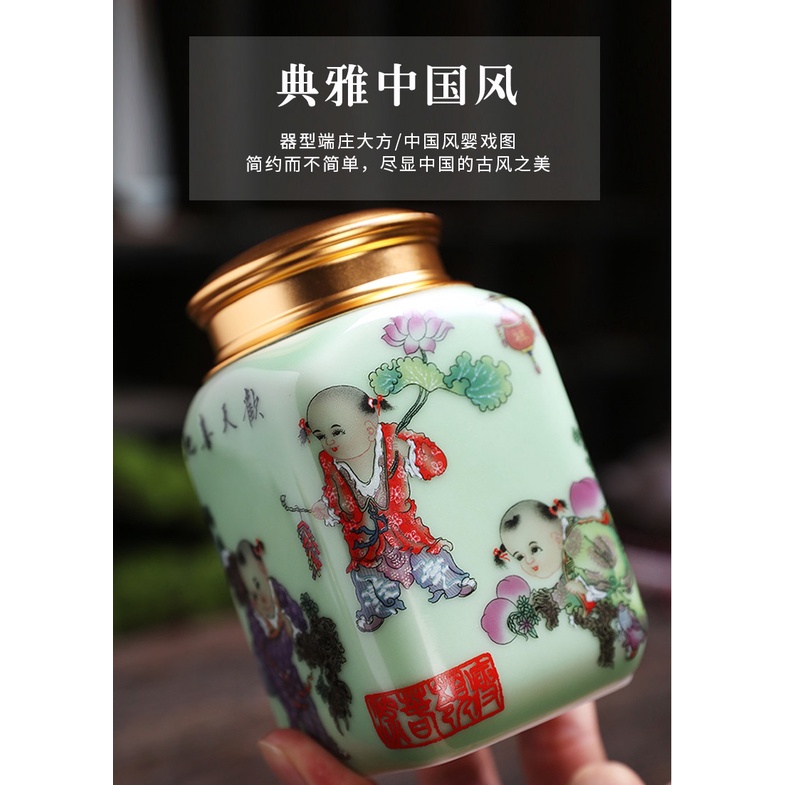 Hũ đựng trà nắp đồng 02 lớp vặn ren siêu khít 300 ml