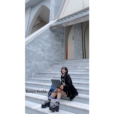 [SẴN] NÊN TĂNG 1 SIZE  Giày đế cao 8cm phong cách Lolita cá tính, giày cosplay, giày gothic ( Size 35 - 40 ) K51