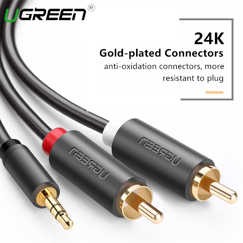 Bộ chia giắc cắm tai nghe 2rca sang 3.5mm