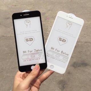 Kính cường lực 5D full màn hình siêu cứng cho iphone 6/6S,7- 6plus/7plus mới.