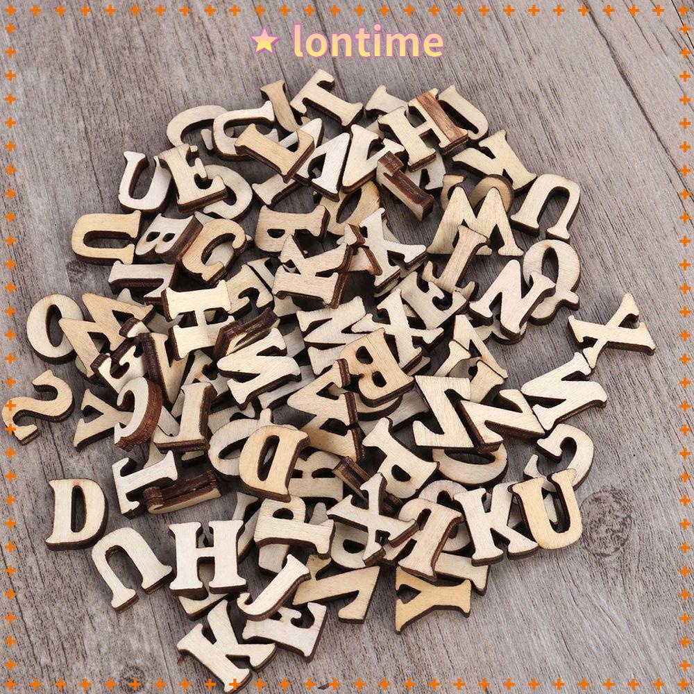 100 miếng gỗ hình chữ cái dùng để trang trí