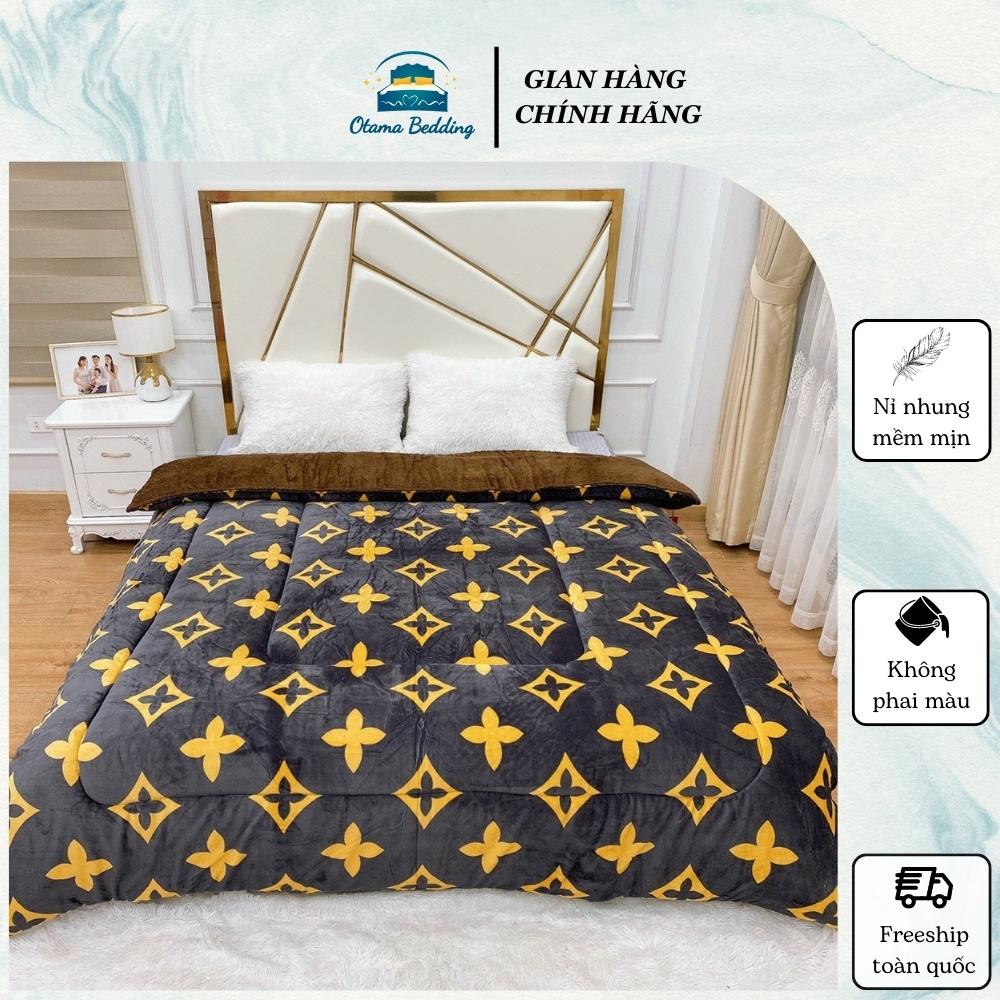 Chăn nỉ nhung trần bông 3 lớp siêu dày Otama Bedding mền lông cừu yuki nhập khẩu cao cấp 2mx2m2 nặng 4kg
