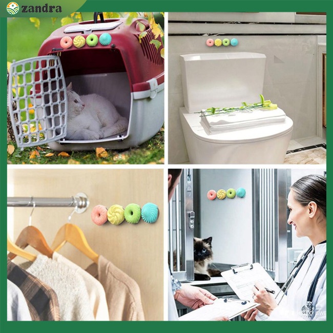 Set 4 Viên Tinh Dầu Thơm Khử Mùi Đa Năng Hình Bánh Donut Cho Nhà Ở / Văn Phòng / Xe Hơi