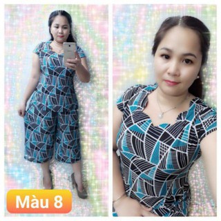 Đồ bộ thun gân rộng lửng size 2.3.4.5 từ 50 đến 70kg