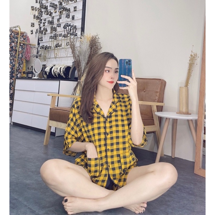 Đồ bộ Pijama - Form cánh dơi quần cộc cao cấp ❤️ | BigBuy360 - bigbuy360.vn