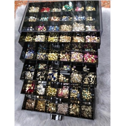 Khay Mica Đựng Charm, Đá 5 Tầng