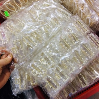 (Sỉ và lẻ) Size M combo 3 Gấp tóc ngọc trai nhân tạo.