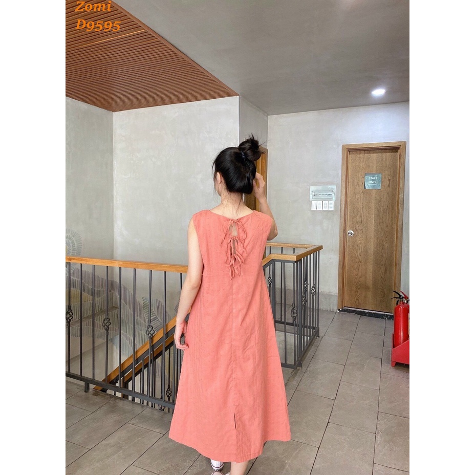 Đầm maxi suông thiết kế ZOMI d9595