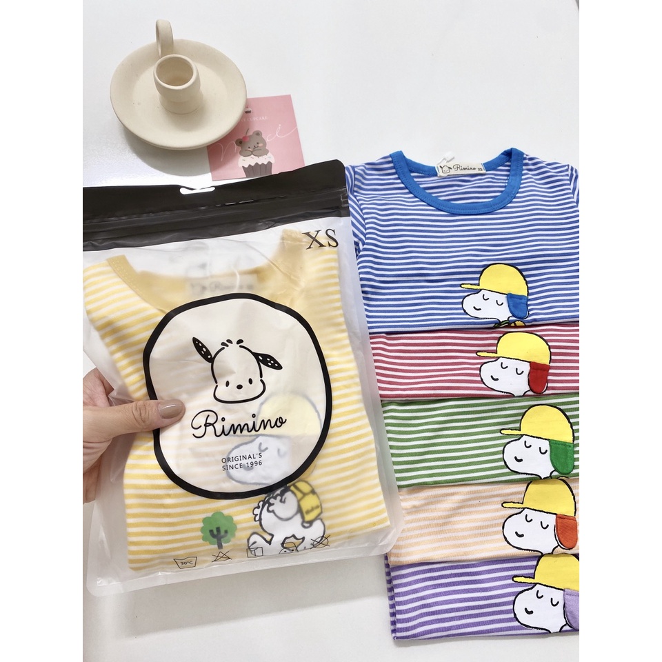 [SALE] Bộ Quần Áo Bé Gái, Bé Trai KIMCHIBABY Vải Thun Lạnh Hoạ Tiết  Sọc Snoopy, Đồ Bộ Cho Bé Mặc Nhà Thu Đông KWTD2208