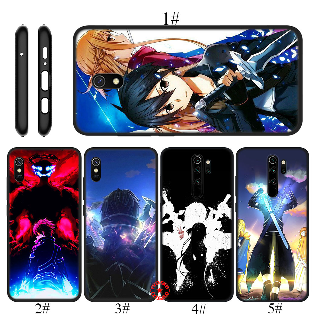 Ốp Điện Thoại Silicon Mềm Hình Sword Art Online 16qz Cho Xiaomi Redmi Note 8 9 Pro Max 8t 9s 9c