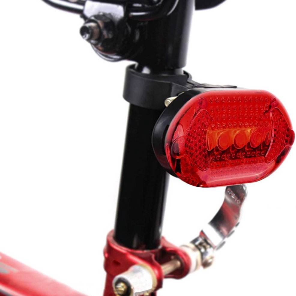 Đèn LED cảnh báo an toàn chống nước 5 bóng cho xe đạp