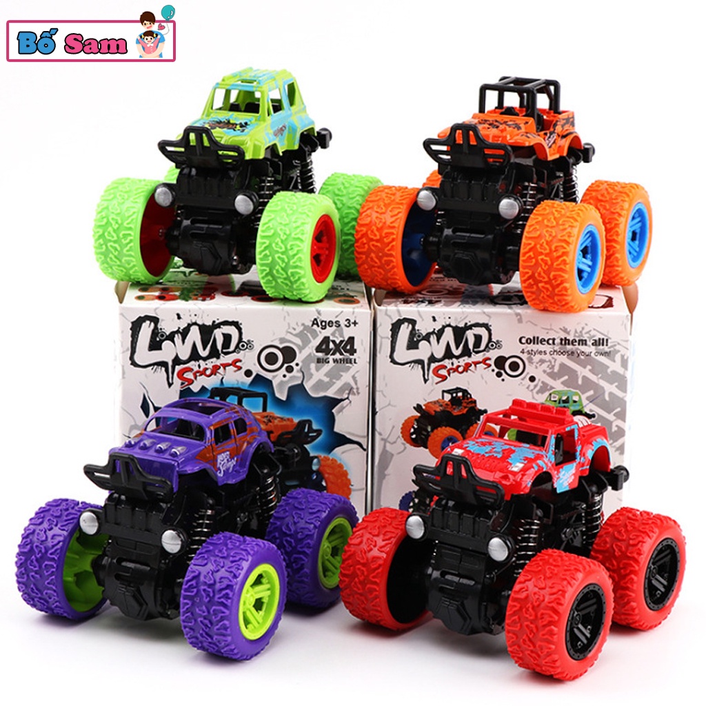 Xe ô tô đồ chơi oto địa hình bánh to cho bé quán tính nhào lộn 360 Shop Bố Sam