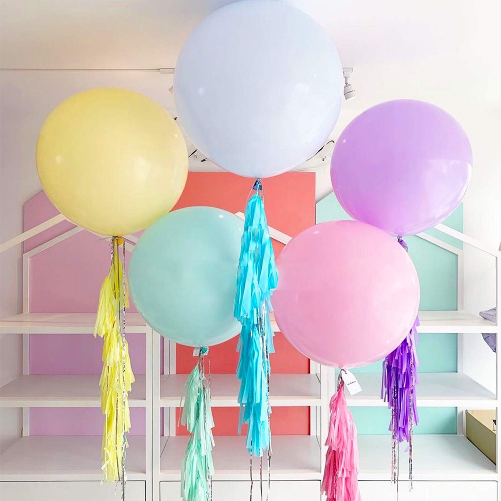 Bóng Jumbo Tròn Size 18/24/36 Inch Các Màu Trang Trí Sinh Nhật Party