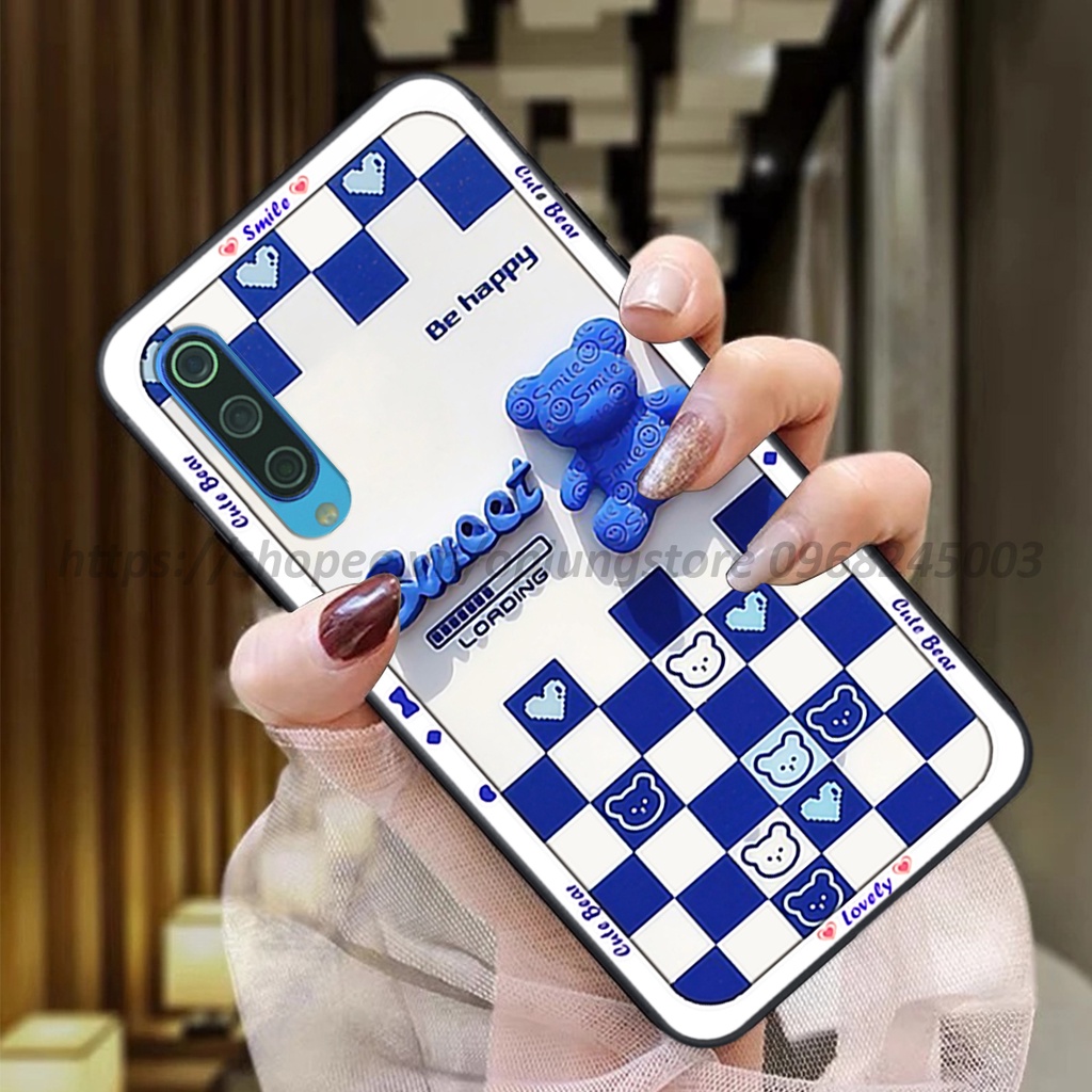 Ốp lưng Xiaomi Mi9 / Mi 9 Se in hình 3D gấu cute cool ngầu giả nổi.