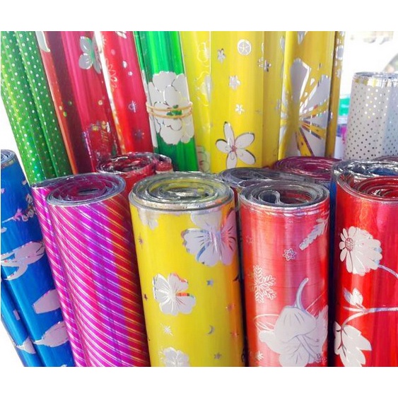Giấy Kiếng Gói Quà, Giấy Gói Quà Kiếng Nhiều Màu khổ 0.7 x 1 mét