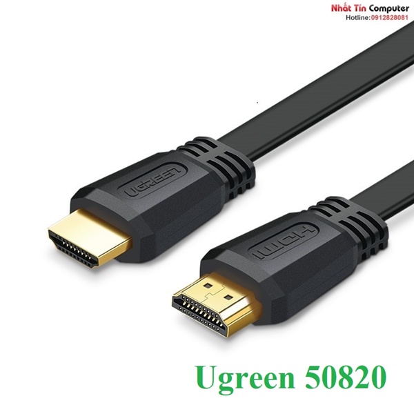 Cáp HDMI 2.0 dẹt dài 3m hỗ trợ 4K@60MHz chính hãng Ugreen 50820 cao cấp