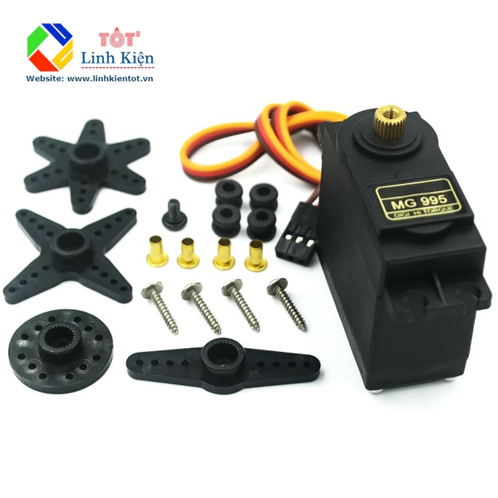 [Nhông đồng] Động cơ RC Servo MG995 / MG996R 180 độ bánh răng kim loại