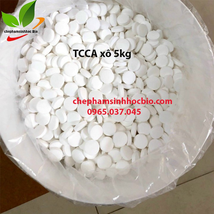 Khử trùng dạng viên Clo sủi TCCA Viên Sủi 2g. Xử lý nước, xử lý đáy. Lon 1kg (chiếc lẻ từ Xô 5kg)