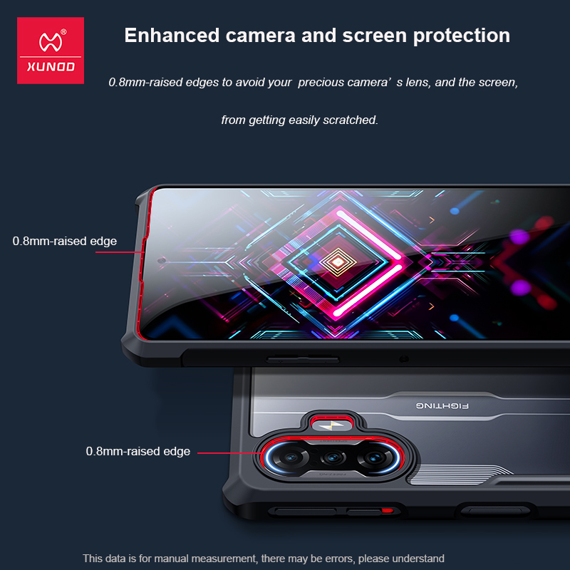 XUNDD Ốp Điện Thoại Màu Trong Suốt Chống Sốc Cho Redmi K40 Gaming Version