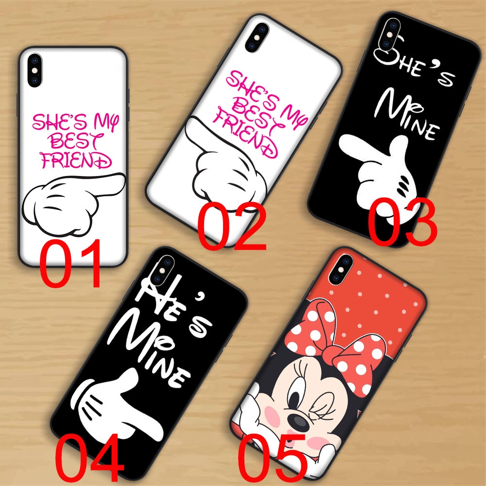 Ốp Điện Thoại Mềm Viền Đen Hình Bàn Tay Chuột Mickey Cho Iphone 8 7 6 6s 5 5s Se Plus X Xs Max