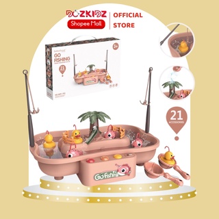 Đồ chơi câu cá câu vịt dùng pin có nhạc, dòng bể nước tự động, đồ chơi giải trí cho bé trai bé gái - DOZKIDZ