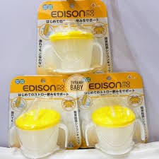 Bình tập uống 3 giai đoạn - Cốc tập hút Edison Mama Japan dành cho trẻ từ 6 tháng