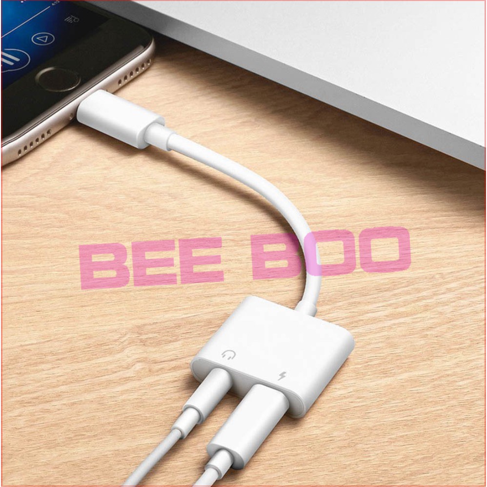 Jack chuyển đổi iphone sang jack 3.5mm và lighting - vừa sạc vừa sử dụng tai nghe -Có hỗ trợ Mic - Bảo hành 1 đổi 1