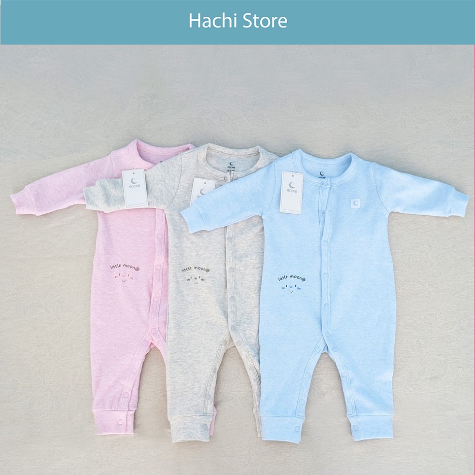 Body sơ sinh nỉ cho bé BST Moon thu đông chất nỉ đẹp size từ sơ sinh đến 9 tháng - Hachi mommy