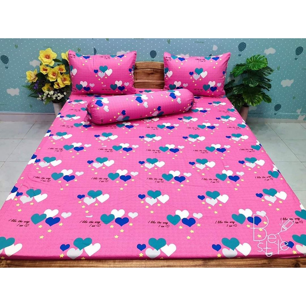 bộ drap Cotton Thắng Lợi 1m2 -chát với shop để chọn mẫu mới nhất