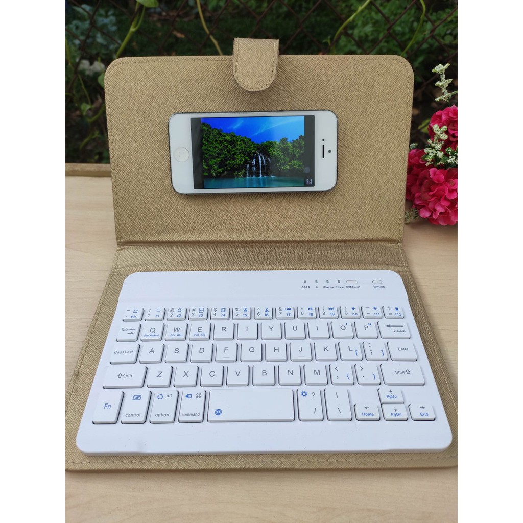 Bao da + bàn phím BLUETOOTH cho mọi dòng điện thoại, máy tính bảng