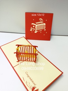 Cũi Trẻ Em ( baby ) - Thiệp 3D