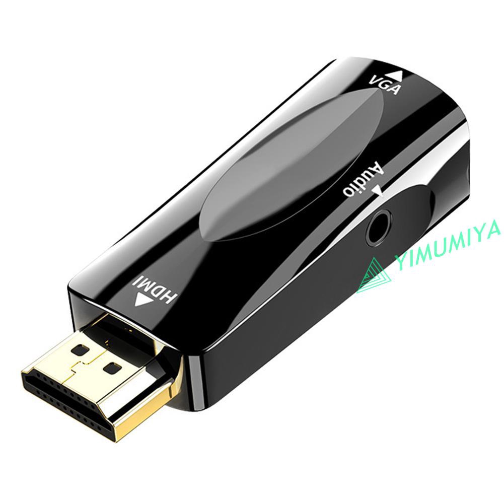YI HW2208 HDMI to VGA Converter HD 1080P Video Adapter with 3.5mm Audio Jack