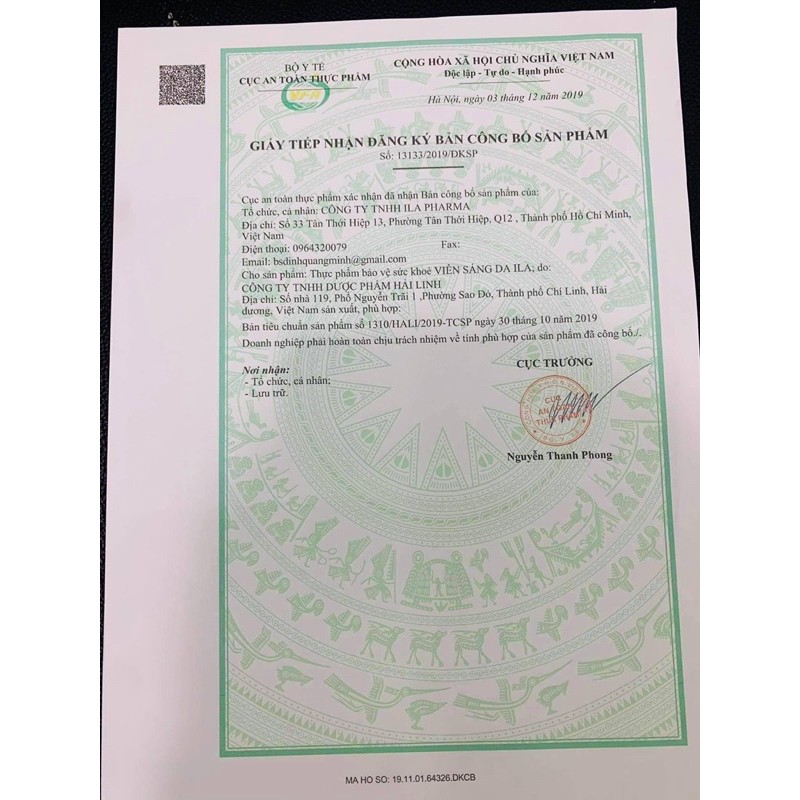VIÊN UỐNG SÁNG DA ILA YODY WHITE PHƯƠNG ANH