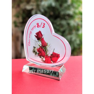 Quà tặng 8/3 in ảnh pha lê