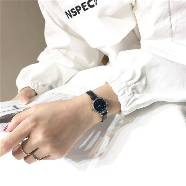 Đồng Hồ Nữ Chính Hãng Ulzzang TD5 Dây Da Cao Cấp Thời Trang Retro Vintage Cho Học Sinh Sinh Viên Đẹp Giá Rẻ