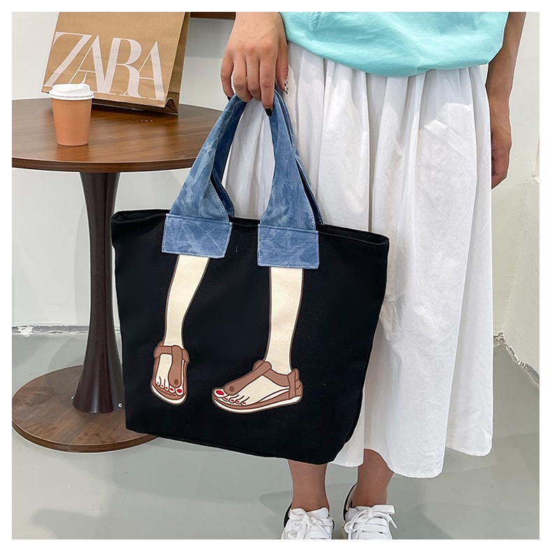 Túi Xách Denim Kích Thước Lớn Phong Cách Hàn Quốc Thời Trang Mới 2022 Cho Nữ