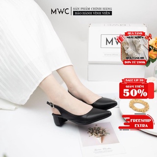 Giày Cao Gót MWC Mũi Nhọn Có Quai Hậu Đế Vuông 3CM NUCG- 3744