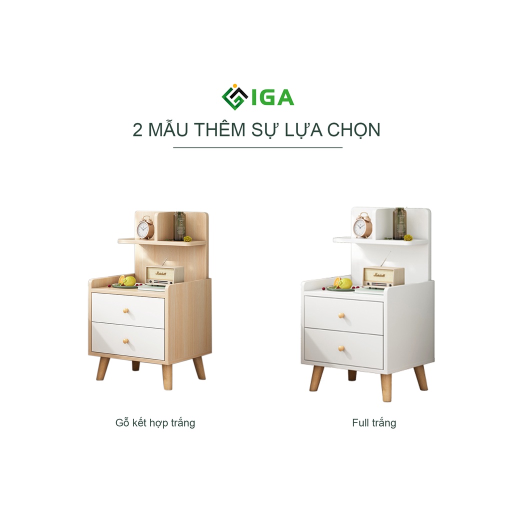 Tab, kệ tủ đầu giường 2 ngăn kéo kèm kệ - gp172