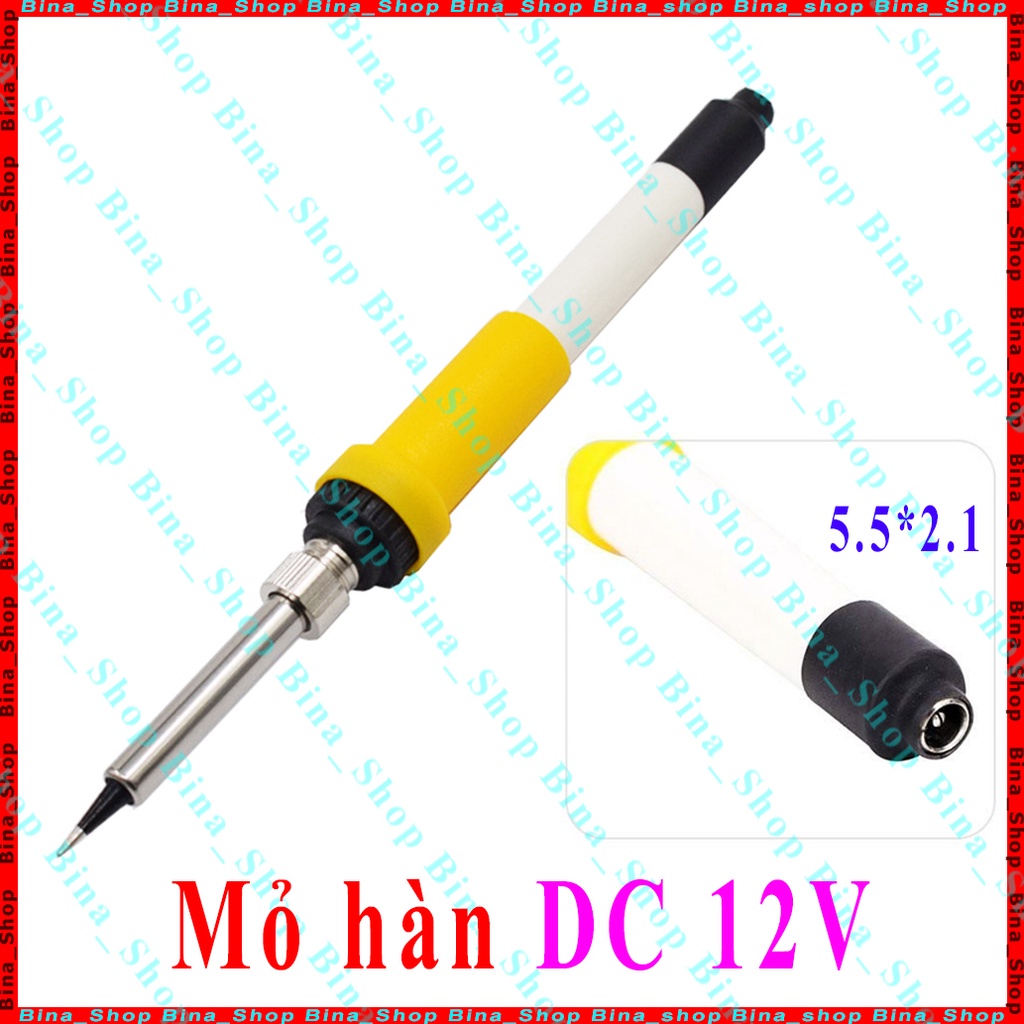 Mỏ hàn DC 12V cấp nguồn bằng cổng 5.5x2.1