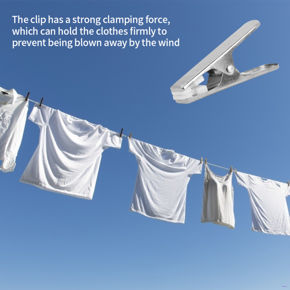 Bộ 14 Kẹp Quần Áo Bằng Thép Không Gỉ