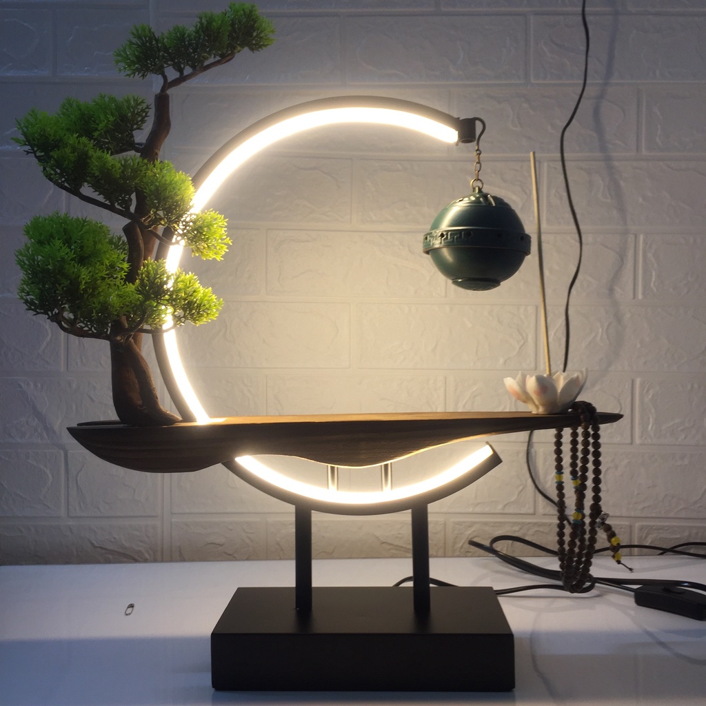 Đèn led vòng hình bán nguyệt kệ cây  - Tặng kèm 5 PHỤ KIỆN