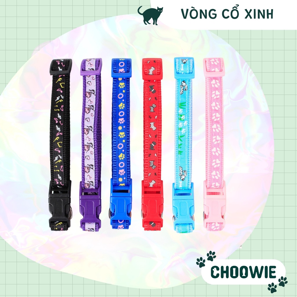 Vòng cổ xinh xắn dành cho chó mèo, inbox để chọn màu Choowie Pet Shop