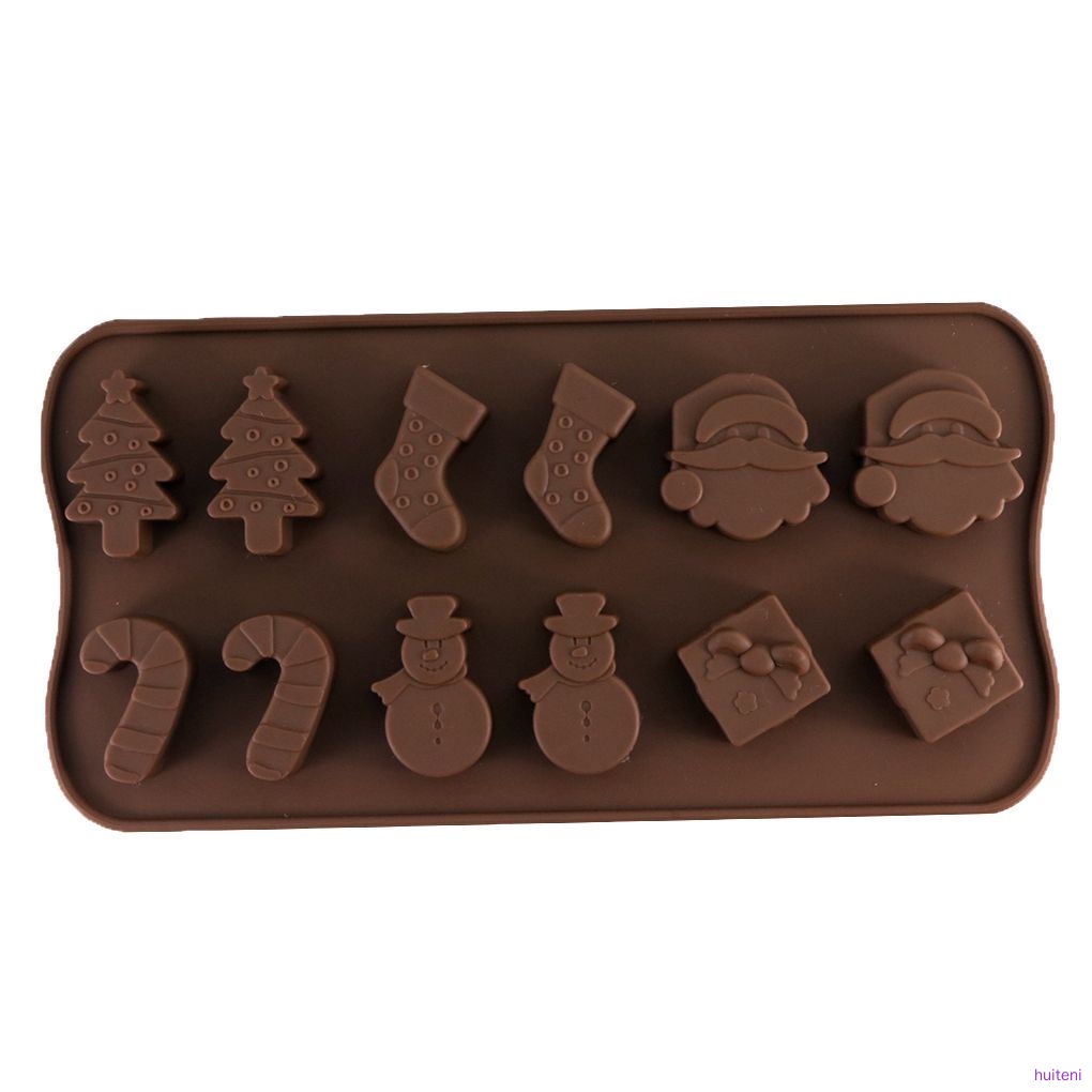 Khuôn Silicone Làm Socola / Bánh Quy Hình Vớ Giáng Sinh