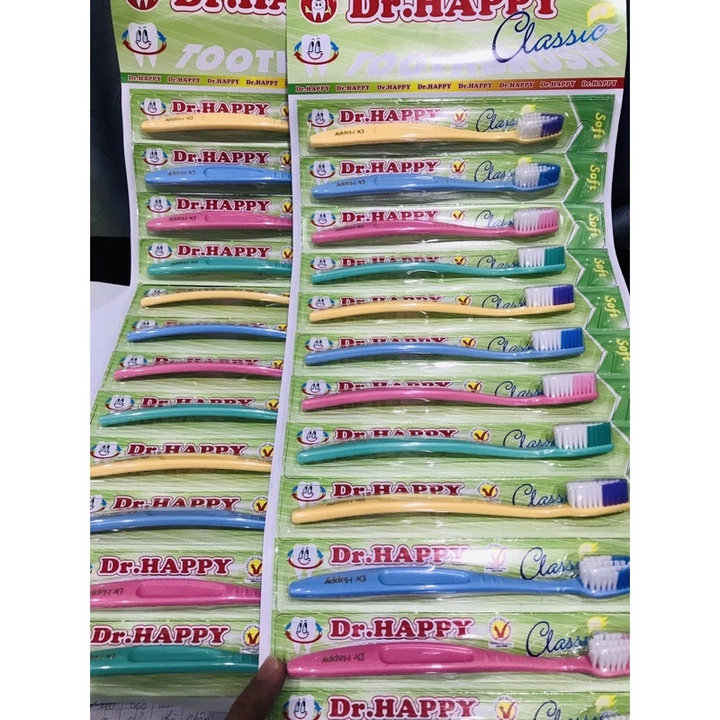 💥 Set 12 Cây Bàn Chải Vỉ Happy, Người Lớn