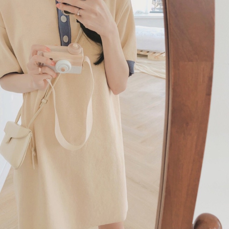 Váy Polo Tiểu Thư Baby Dáng Xuông Phối Cổ xanh Cực xinh,Vải Coton Mát Mịn | BigBuy360 - bigbuy360.vn